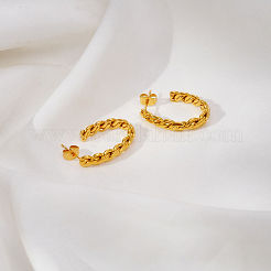 Twist 304 Stainless Steel Stud Earrings for Women&nbsp;SF2153