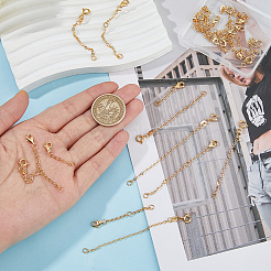 24Pcs 6 Style Brass Cable Chain Extender&nbsp;KK-GO0001-54
