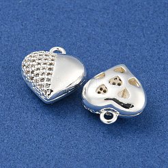 Brass Micro Pave Clear Cubic Zirconia Charms&nbsp;KK-Z057-05S