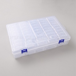 PPプラスチックオーガナイザー収納ボックス  45個の正方形の小さな箱で  透明  29.5x19.5x6cm  小箱：5.5x5.65x2cm&nbsp;CON-WH0100-33
