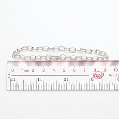 鉄のブレスレット作り  カニカン付き  銀  8-1/8インチ（20.5cm）&nbsp;IFIN-H031-S