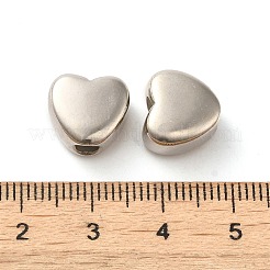 CCBプラスチックビーズ  銀  ハート  11x12x7mm  穴：3.8mm&nbsp;KY-B003-05