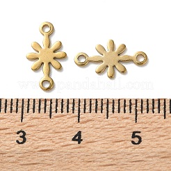 304 Stainless Steel Flower Connector Charms&nbsp;STAS-S172-04G