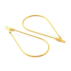アイアン製ペンダント  ティアドロップチャーム  フープピアス用金具  ゴールドカラー  45x22x1.4mm  穴：1mm&nbsp;LS-RN-N001-01G
