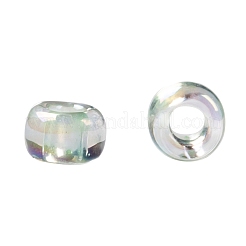TOHOラウンドシードビーズ  日本製シードビーズ  （淡い緑色の透明な虹172)個  15/0  1.5mm  穴：0.7mm  約15000個/50g&nbsp;SEED-XTR15-0172