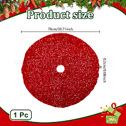 Polyester Sequin Christmas Tree Skirt&nbsp;DIY-WH0622-400A