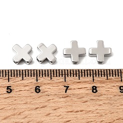 シェグレイスの真鍮ビーズ  クロス  カドミウムフリー＆ニッケルフリー＆鉛フリー  18KGP本金メッキ  8x8x3mm  穴：1.4mm&nbsp;XGR0110P-128P