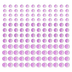 300個のフロスト透明ガラスビーズ  金粉付き  ラウンド  暗紫色  6~10mm  穴：1mm&nbsp;GLAA-TA0002-78A