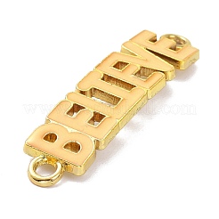 合金エナメルリンクコネクター  言葉を信じる  ゴールドカラー  ミックスカラー  43x10x2mm  穴：2.4mm&nbsp;KK-P202-34G