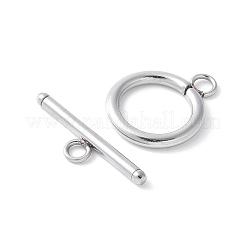 304ステンレススチールトグル留め具  ステンレス鋼色  17.5x14x2mm  穴：2.3ミリメートル;バー：21x5.5x2ミリメートル&nbsp;STAS-Z124-01C-P