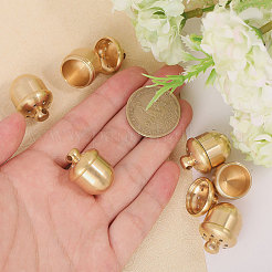 開閉可能な真鍮のどんぐり骨壷の遺灰ペンダント  ドングリ  生（メッキなし）  26x19.5mm  穴：2.8mm&nbsp;KK-WH0001-25