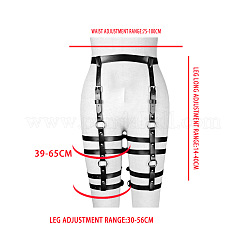 Adjustable Alloy & PU Leather Waist Leg Chains for Women&nbsp;FS-WG282E8-01