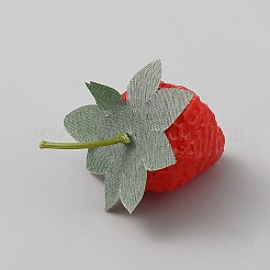 プラスチック製のイチゴ模型  模造果物  ショーケース＆写真小道具用  レッド  59x33x32mm&nbsp;AJEW-WH20130-27