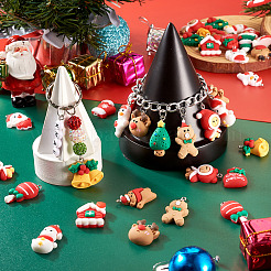 40Pcs 20 Styles Christmas Theme Opaque Resin Pendants&nbsp;RESI-TA0003-58