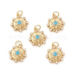Eco-Friendly Brass Micro Pave Cubic Zirconia Pendants&nbsp;X-KK-I698-19G