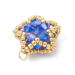Glass Seed Beaded Star Pendants&nbsp;PALLOY-MZ01083-02