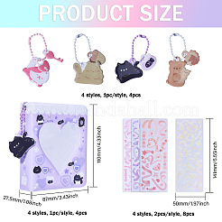 4Pcs 4 Colors 3 Inch Heart Window PVC Photo Albums&nbsp;AJEW-GL0002-85