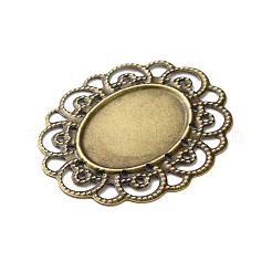 Tibetan Style Iron Cabochon Connector Settings&nbsp;FIND-B020-22AB