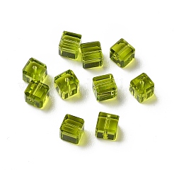 K9ガラス模造オーストリアクリスタルビーズ  多面カット  suqare  ミックスカラー  4x4x4mm  穴：0.9mm&nbsp;GLAA-H024-16A