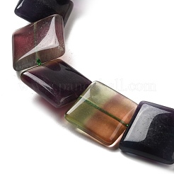 天然石蛍石ビーズ連売り  正方形  18~18.2x18~18.2x6~6.5mm  穴：1mm  約21個/連  14.96''~15.08''（38~38.3センチメートル）&nbsp;G-Z047-B02-03