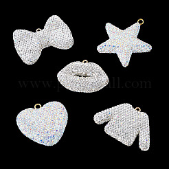 5Pcs 5 Styles Handmade Polymer Clay Pendants&nbsp;RB-BT0001-05C