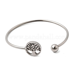 304 Stainless Steel Cuff Bangles for Women&nbsp;BJEW-D436-02P