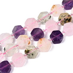 3 Styles Natural Rose Quartz & Prehnite & Amethyst Beads Strands&nbsp;G-P534-A25-01