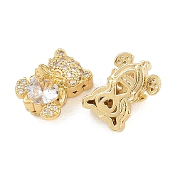Brass Clear Cubic Zirconia Beads&nbsp;KK-B186-13G