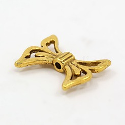 チベット風合金ビーズ  カドミウムフリー＆ニッケルフリー＆鉛フリー  蝶  アンティーク黄金  20x17x4mm  穴：2mm&nbsp;GLF10898Y-NF