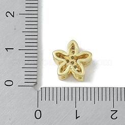 Rack Plating Brass Micro Pave Clear Cubic Zirconia Beads&nbsp;KK-A220-11A-G