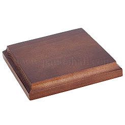 木製ディスプレイ台座  正方形  キャメル  12x12x2cm&nbsp;AJEW-WH0314-558C