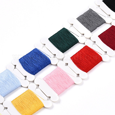 DIY 裁縫道具キット  スレッドを含む  はさみ  定規  ハンドル付きスチールシームリッパー  簡単な自動スレッダー  針  ボタン  ビニール袋  ミックスカラー  11~125x10~105x2mm&nbsp;DIY-H173-02-1