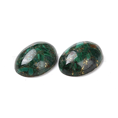 Natural Malachite Cabochons&nbsp;G-E464-42P-1
