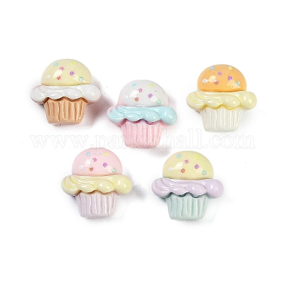 樹脂カボション  アイスクリーム  ミックスカラー  12x12.5x7.5mm&nbsp;RESI-H166-08A-1