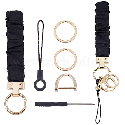 Alloy Polyester Keychains Clasps Making&nbsp;KEYC-WH0021-105-1
