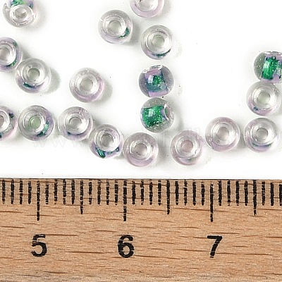 Transparent Inside Colours Glass Seed Beads&nbsp;SEED-A032-04W-1