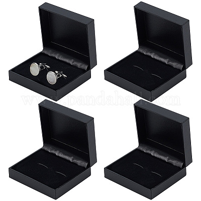 Plastic Cufflink Storage Gift Boxes&nbsp;CON-WH0115-07-1