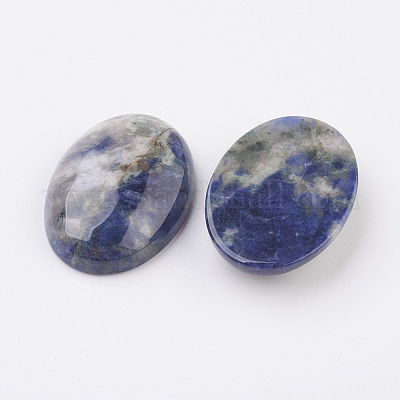 Natural Sodalite Flat Back Cabochons&nbsp;G-G741-22x30mm-06-1