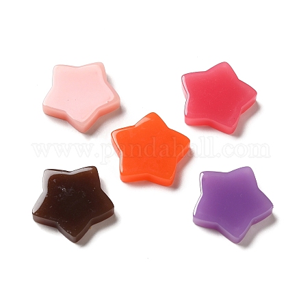 アクリルカボション  スター  ミックスカラー  23x24x4.5mm&nbsp;ACAB-Q001-09-1
