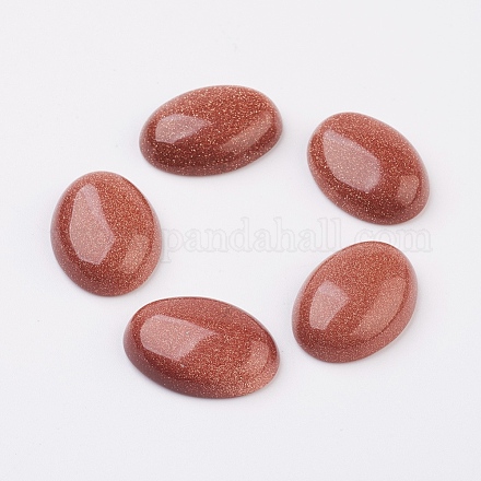 Synthetic Goldstone Flat Back Cabochons&nbsp;G-G741-18x25mm-10-1