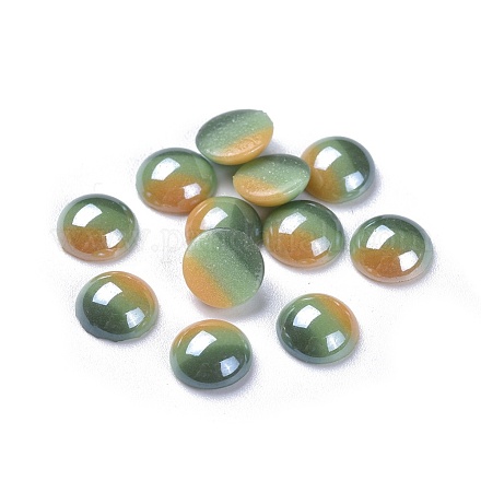 Opaque Glass Cabochons&nbsp;X-GGLA-S038-12O-8mm-1