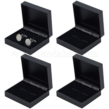 Plastic Cufflink Storage Gift Boxes&nbsp;CON-WH0115-07-1