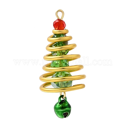 クリスマス用電気メッキガラスペンダント カリスマツリー 金色のアルミ