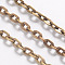 Iron Cable Chains, Unwelded, with Spool, Flat Oval, Cadmium Free & Nickel Free & Lead Free, Antique Bronze, 4.1x3x0.8mm, about 32.8 Feet(10m)/roll