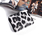 DIY Rectangle Leopard Print Zipper Wallet Set, Including PU Leather Bag Materials, Black, 110x90x25mm