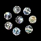 Electroplate Transparent Round Glass Beads, Faceted, Clear AB, 10mm, Hole: 1.6mm
