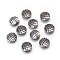 Resin Cabochons, Flat Round with Mermaid Fish Scale, Dark Gray, 12x3mm