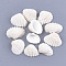 Clam Shell Pendants, White, 15~23x13~28x6~9mm, Hole: 1mm, about 315pcs/500g