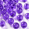 Transparent Acrylic Beads, Round, Blue Violet, 16x15mm, Hole: 2.8mm, about 220pcs/500g