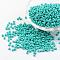 8/0 3mm Baking Paint Glass Seed Beads, for Jewelry Making & Bead Crafting, Loose Spacer Beads, Dark Turquoise, 3mm, Hole: 1mm, about 962pcs/50g